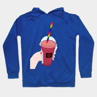 Salted Caramel Raspberry Ice Frappe in Pride Hoodie